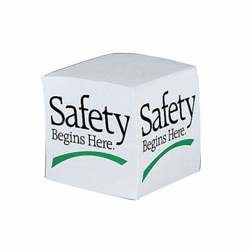 Slogan Memo Cube Safety Begins Here