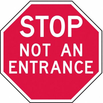 Rflct Exit/Entrance Stop Sign 6x6in Alum