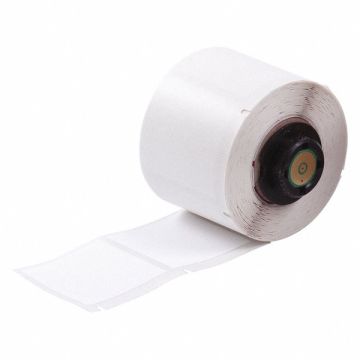 Label White Polyester 1-1/2 in W
