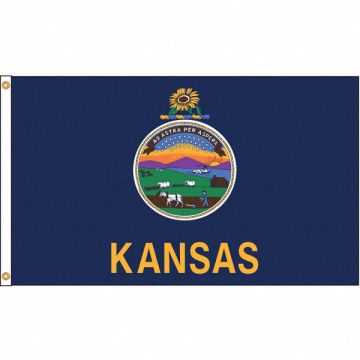 D3771 Kansas Flag 4x6 Ft Nylon
