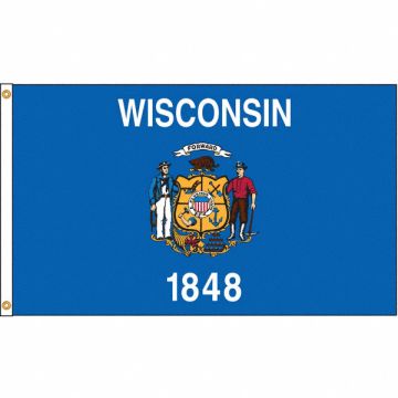 D3772 Wisconsin Flag 5x8 Ft Nylon