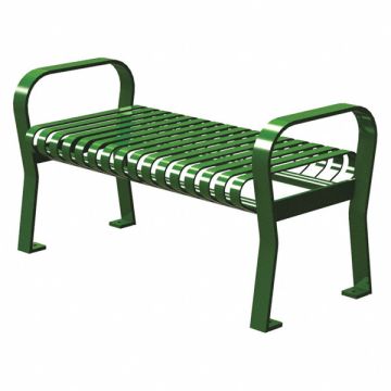 Outdoor Bench 49 in L 20 in W Green