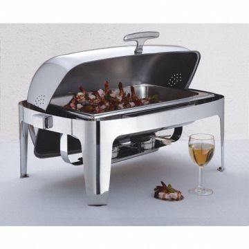 Chafer Roll Top Stainless/Gold 9 qt.