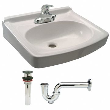 Bath Sink Oval 15-1/4inx10-3/4inx7in