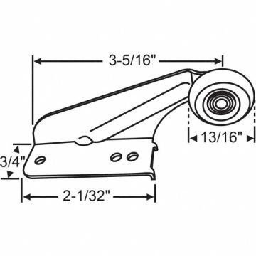 Drawer Track Roller Conventional Closure