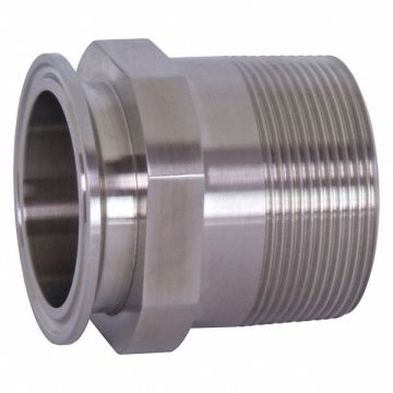 Male Clamp Adapter 316LSS 3/4 OD 3/4 NPT