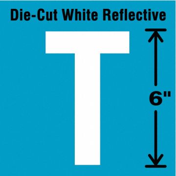 Die-Cut Reflective Letter Label T 6In H
