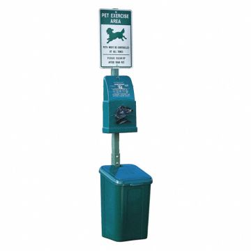 Pet Waste Container Polyethylene Green