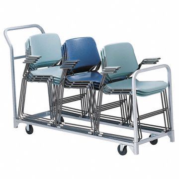Folding/Stacked Chair Cart 67x22x43-1/4