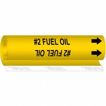 Pipe Marker #2 Fuel Oil 9 in H 8 in W