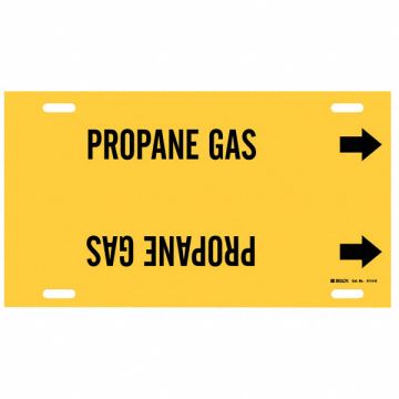 Pipe Marker Propane Gas 10 in H 24 in W
