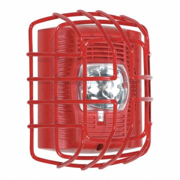9-ga wire cage protects horn/strobe/spkr