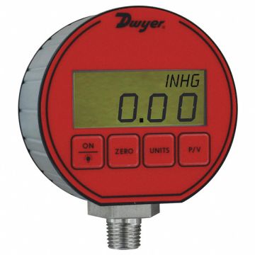 K4245 Digital Vacuum Gauge 3 Dial Size Red