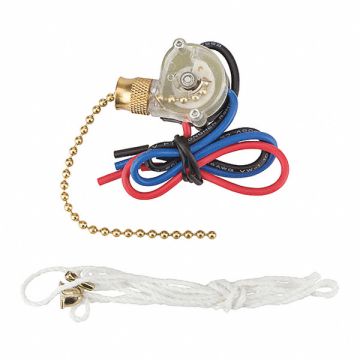 Pull Chain Sp3T With Brass Actuator