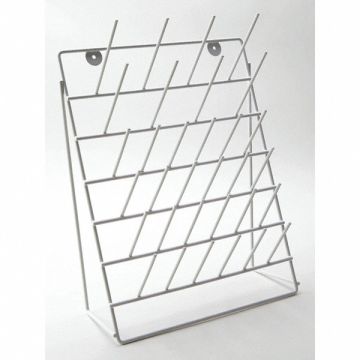 Drying Rack Steel White Angled 32 Pegs