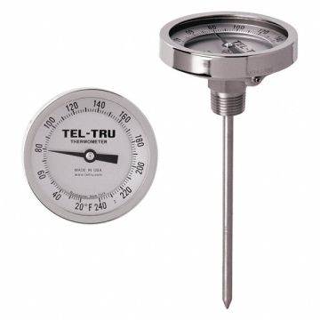 Analog Dial Thermometer Stem 2-1/2 L