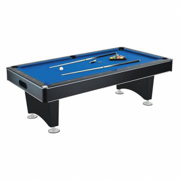 Pool Table 7 ft. Black MDF Wool/Nylon