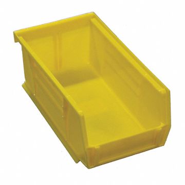 Hang and Stack Bin Yellow Plastic 3 in