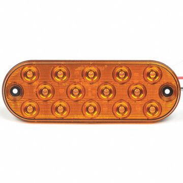 Stop/Turn/Tail Light Oval Amber 6-1/2 L