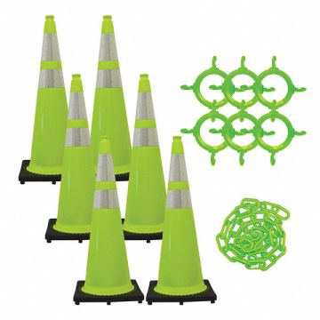Traffic Cone Kit Green Gloss 36 in.