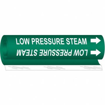Pipe Mrkr Low Pressure Steam 9in H 8in W