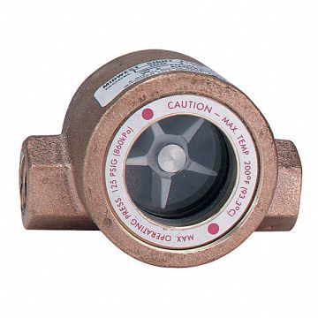 Single Sight Flow Indicator Bronze 1/4In