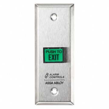 Exit Button Narrow Stainless Steel