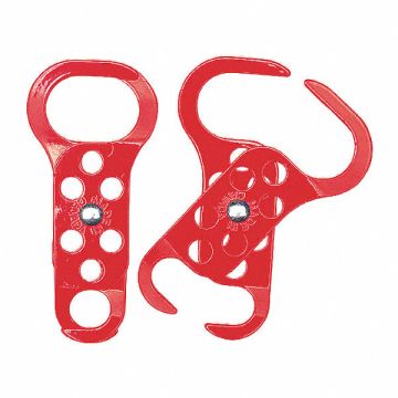 Lockout Hasp Red Steel 4-15/16 L