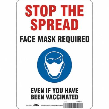 Facemask Reminder Safety Sign