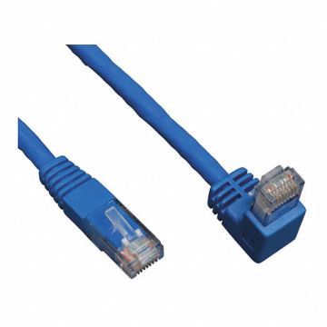 Cat6 Cable Right Angle RJ45 Blue 10ft