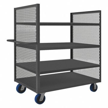 2 Sided Low Deck Cart 4 Shelves 3600 lb.