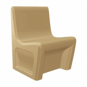 Armless Chair Floor Mount Sand w/Door