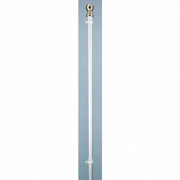 Flag Pole Hanging and Spnning White 6 ft