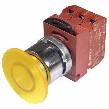 H7057 Illum Push Button 22mm Yellow 120VAC