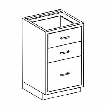 Base Cabinet (3) Drawers 24 W