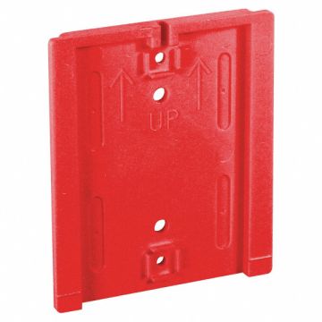 Wall Mount Plate 3 L Polycarbonate Red