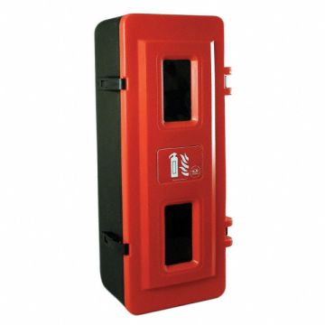 Fire Ext. Cabinet Black Red Plastic