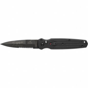 Automatic Knife Serrated Spear 3-25/32in