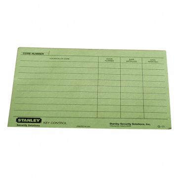 Key Authorization Card Paper For Keys