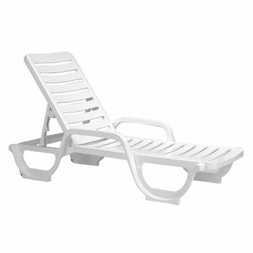 Chaise Lounge Adjustable White