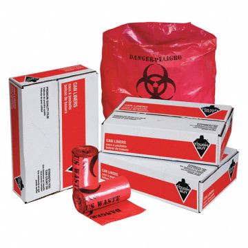 Biohazard Bags 7 gal. Red PK250