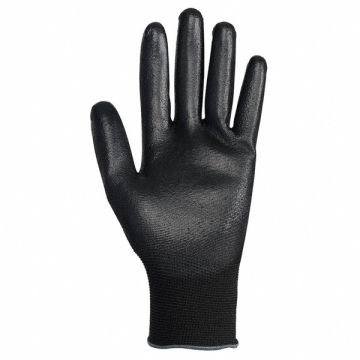 Coated Gloves Nitrile L Black PK12