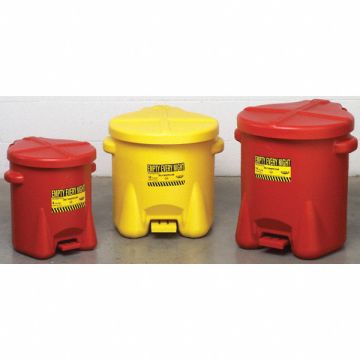 Oily Waste Can 10 gal Poly Yellow