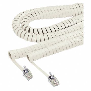 Coiled Phone Cord 25 ft. Ash