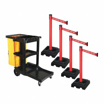 Barrier Systems Post Red 9 ft Belt