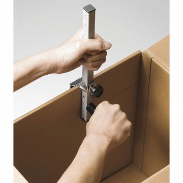 Carton Box Sizer Silver Steel/Plastic