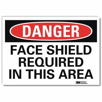 Danger Sign 10 in x 14 in Rflct Sheeting