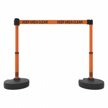 PLUS Barrier Set X2 Keep Area Clear Orng