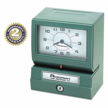 Automatic Print Time Clock Green