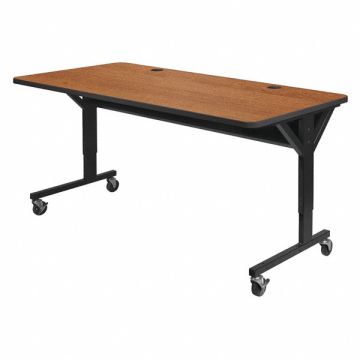 Mobile Table 60 Wx30 D Amber Cherry Top